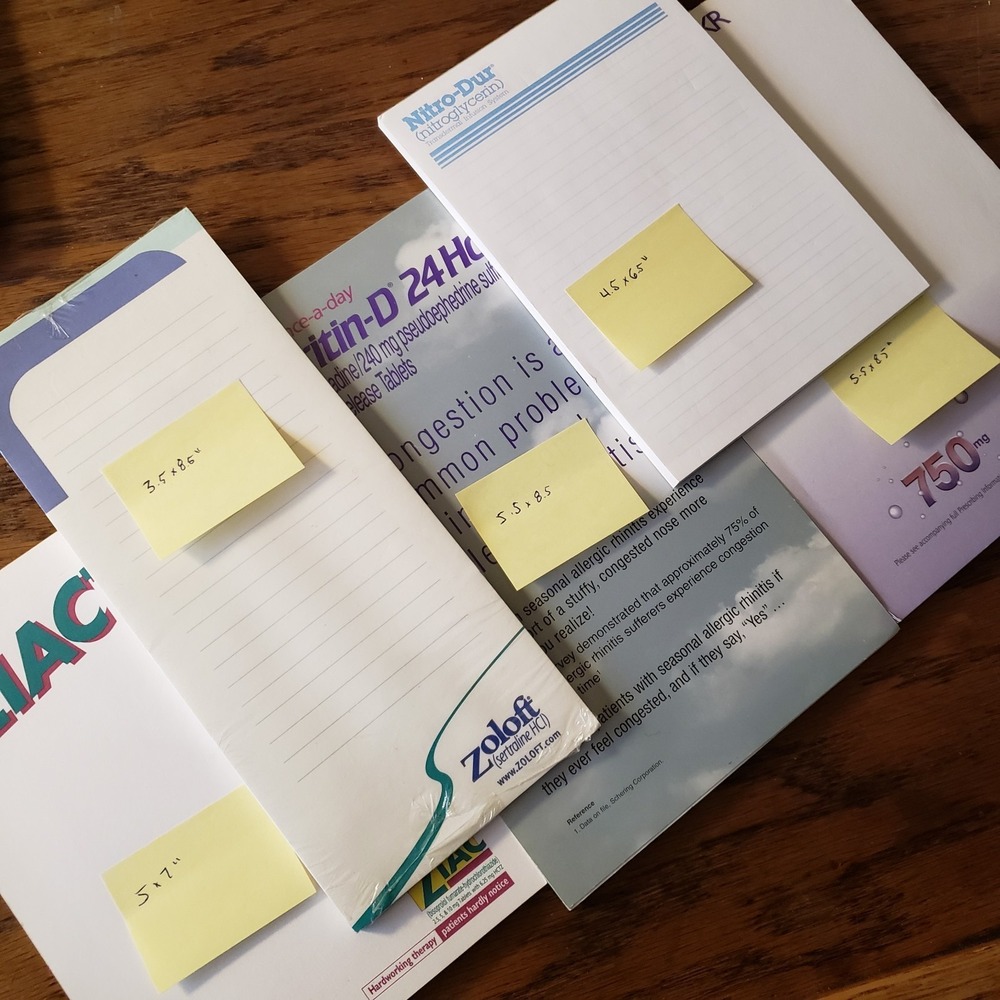 Pharmaceutical Drug Notebook Notepads Lot 5 Advertisement Collectible Stationary
